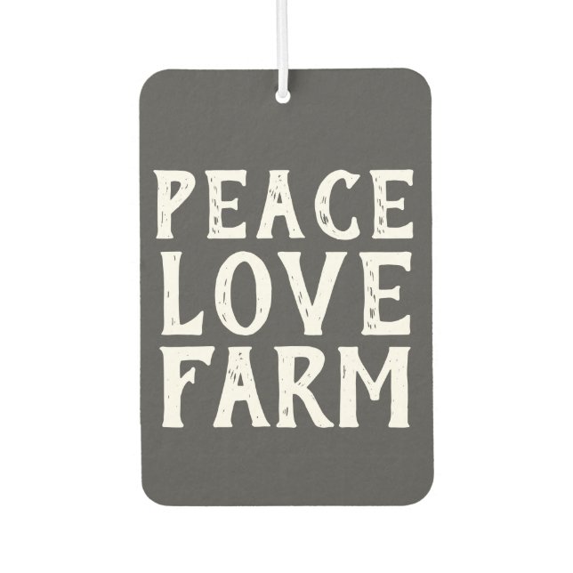 Désodorisant Pour Voiture typographie de la ferme PEACE LOVE | Coussin extér (Devant)