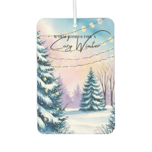 Désodorisant Pour Voiture Une scène d'hiver cosy