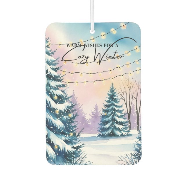 Désodorisant Pour Voiture Une scène d'hiver cosy (Devant)