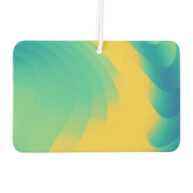 Désodorisant Pour Voiture Unique Jaune Résumé Design Air Freshener (Dos)