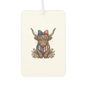 Désodorisant Pour Voiture Vache écossaise patriotique vintage