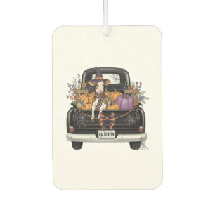 Désodorisant Pour Voiture Vache Highland Halloween avec camion