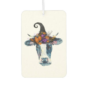 Désodorisant Pour Voiture Vache noire blanche sorcière Halloween