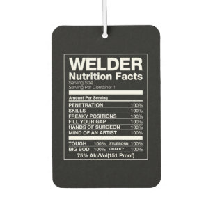 Désodorisant Pour Voiture Valeurs nutritionnelles des soudeurs