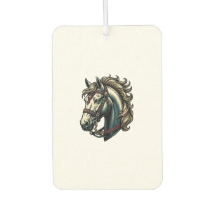 Désodorisant Pour Voiture Vecteur de tête de cheval de gravure vintage
