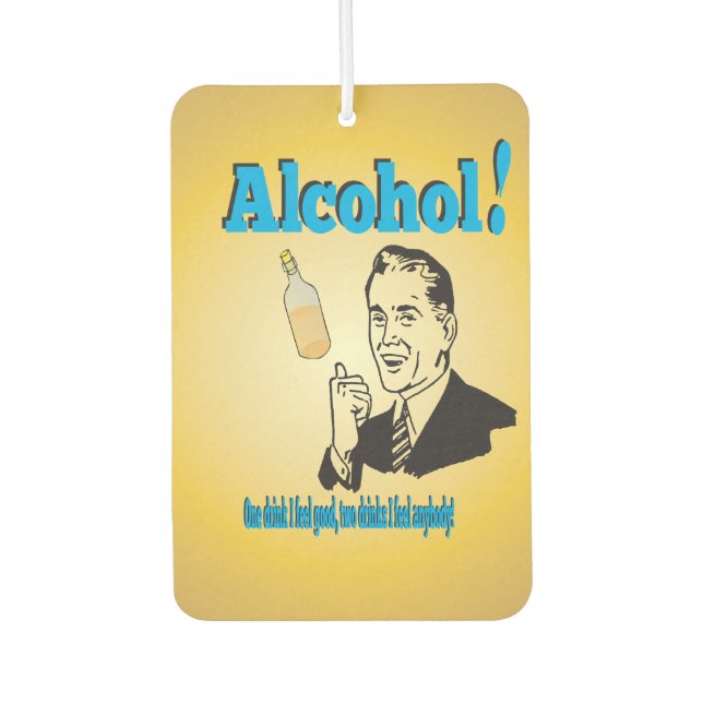 Désodorisant Pour Voiture Vieux-Timey Humour d'alcool Gag Jest (Devant)