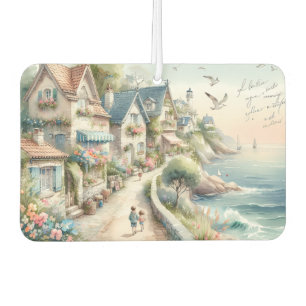 Désodorisant Pour Voiture Village de cottages côtiers pastel Évasion