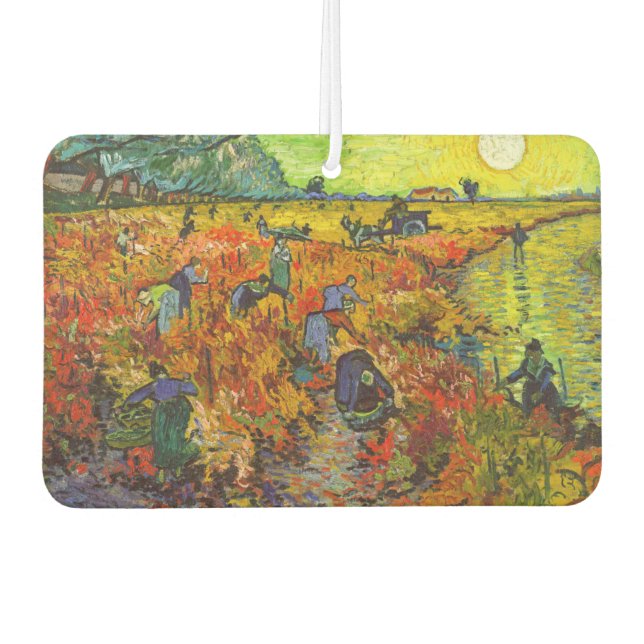 Désodorisant Pour Voiture Vincent van Gogh - Le vignoble rouge (Devant)