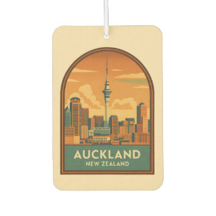 Désodorisant Pour Voiture Vintage voyage Auckland New Zealand City Retro