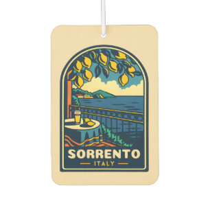 Désodorisant Pour Voiture Vintage voyage Sorrento Italie Côte Rétro Pittores