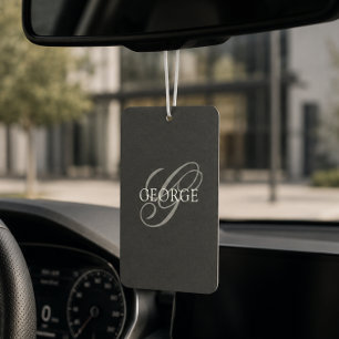 Désodorisant Pour Voiture Voiture à script d'initiale de monogramme