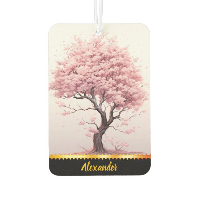 Désodorisant Pour Voiture Voiture rose cerise fleurie (Dos)