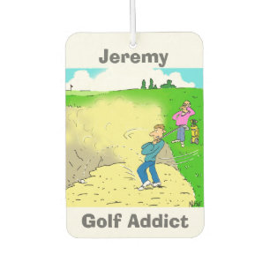 Désodorisant Pour Voiture Votre Nom Choix. Addict au golf