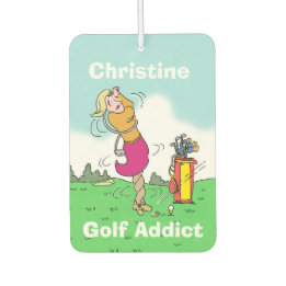 Désodorisant Pour Voiture Votre Nom Choix. Addict au golf