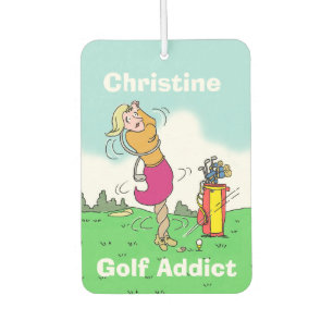 Désodorisant Pour Voiture Votre Nom Choix. Addict au golf