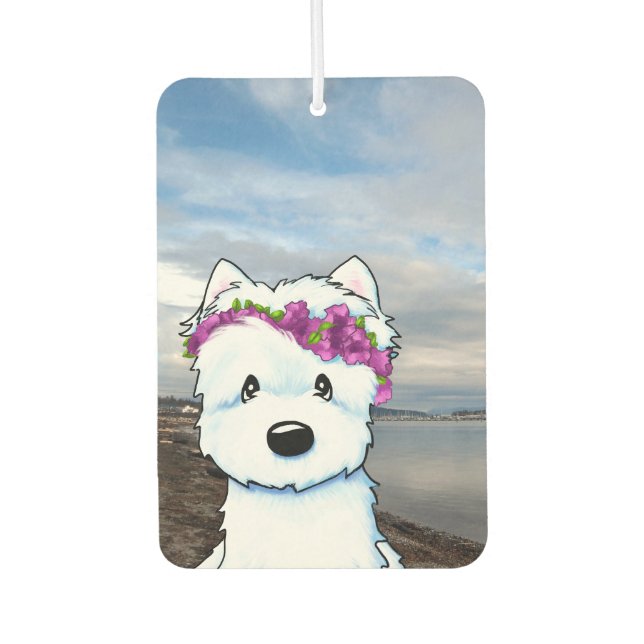 Désodorisant Pour Voiture Westie Beach Blossom (Devant)
