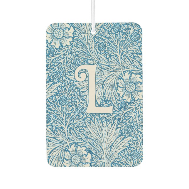 Désodorisant Pour Voiture William Morris Blue Marigold Monogramme (Devant)