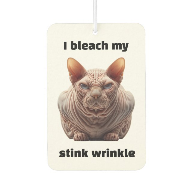 Désodorisant Pour Voiture Wrinkle Sphynx Cat (Devant)
