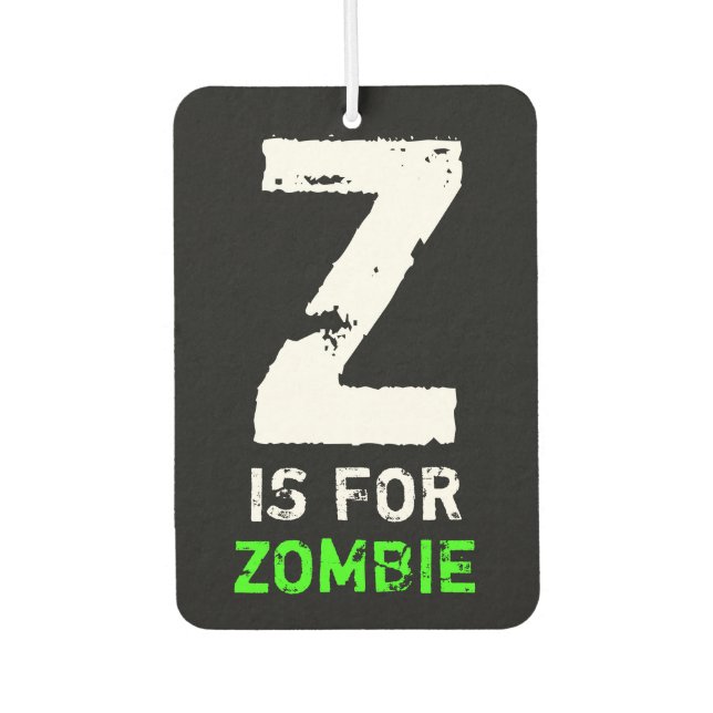 Désodorisant Pour Voiture Z est pour Zombie (Devant)