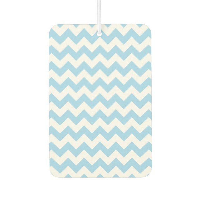 Désodorisant Pour Voiture Zigzag bleu, Chevron bleu, Motif géométrique (Devant)