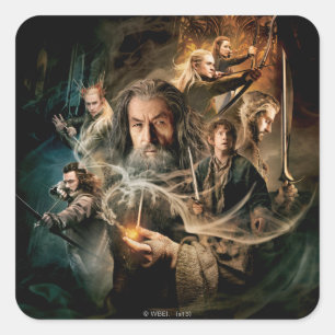 DESOLATION DER SMAUG™-Zeichen 2 Quadratischer Aufkleber
