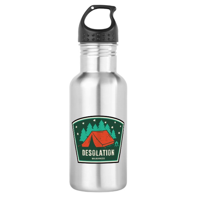 Desolation Wilderness California Camping Edelstahlflasche (Vorderseite)
