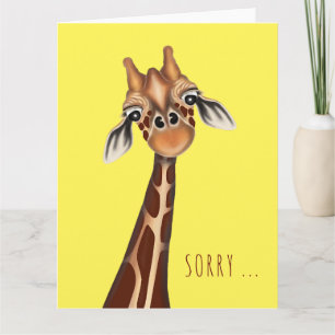 Désolé . Carte de voeux Giraffe
