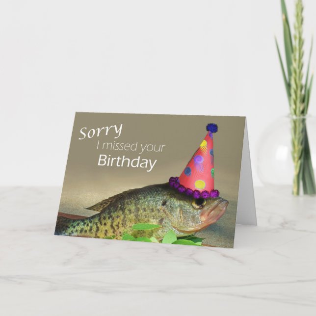 Désolé d'avoir manqué votre carte d'anniversaire (Devant)