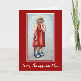 DÉSOLÉ DE VOUS DÉCEVOIR CARTE