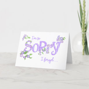 Désolé, j'ai oublié Fleurs Phlox et Carte d'Art Wo