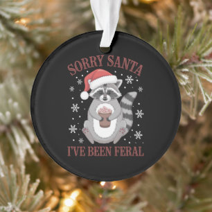 Désolé Père Noël Je suis Feral Christmas Raccoon