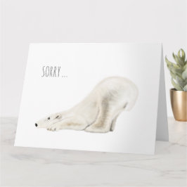 Désolé Polar Bear Carte de voeux pliée