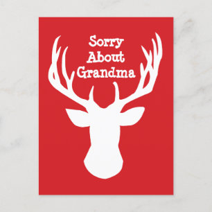 Désolé pour la carte postale de grand-mère Christm