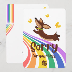 Désolé pour la perte de votre carte de chien