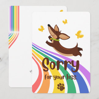 Désolé pour la perte de votre carte de chien