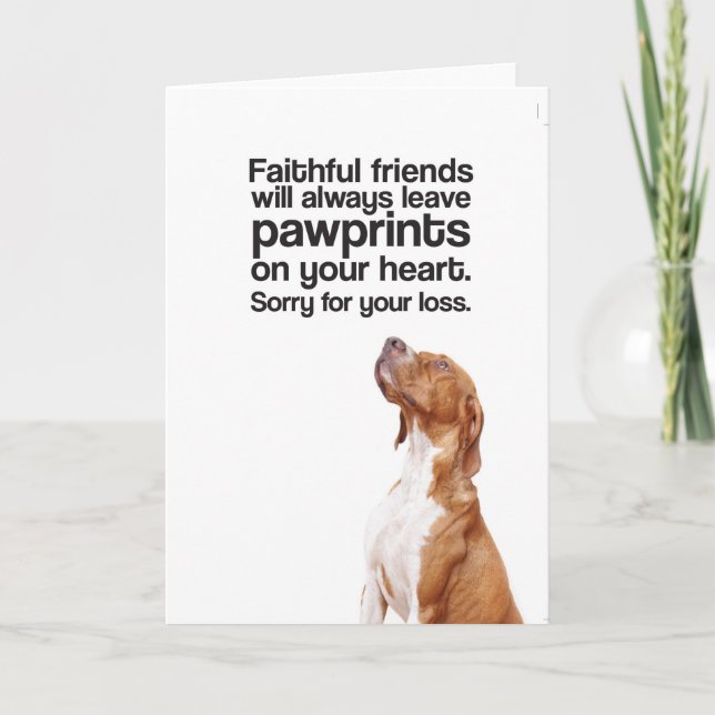 Désolé pour votre perte (indicateur) - carte de (Devant)