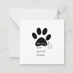 Désolé pour votre perte Pet carte de sympathie