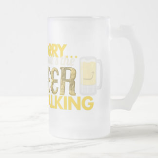 Désolé… qui est la bière parlant la tasse en verre