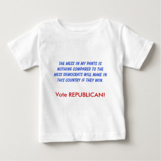 Désordre dans mon T-shirt de bébé de pantalon