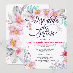 Despedida de Soltera Einladung En español