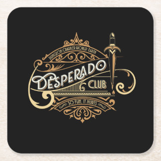 Desperado Club Logo Dungeon Crawler World: Erde Rechteckiger Pappuntersetzer