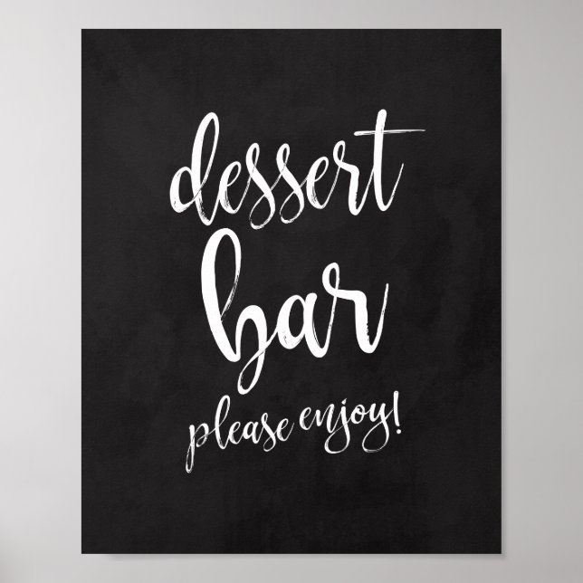 Dessert Bar Chalkboard 8x10 Wedding Sign Poster (Vorne)