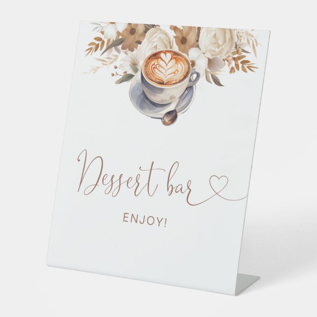 Dessert Bar Liebe Braut Brautparty Sockelschild (Vorderseite)