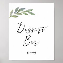 Dessert Bar Sign Olive Leaf Grüne Schild