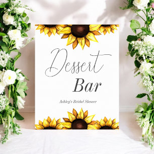 Dessert Bar Sonnenblumen Hochzeit Brautparty Poster
