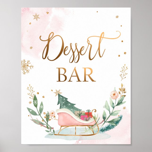 Dessert Bar Sweet Food Sleigh Girl Poster (Vorne)