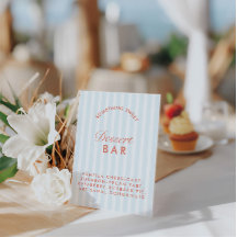 Dessert Bar Vintag Blue & Red Bachelorette