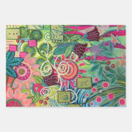 Dessert Blume Geschenkpapier Set