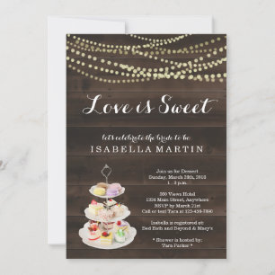 Dessert Bridal Dusche Einladung - Liebe ist süß