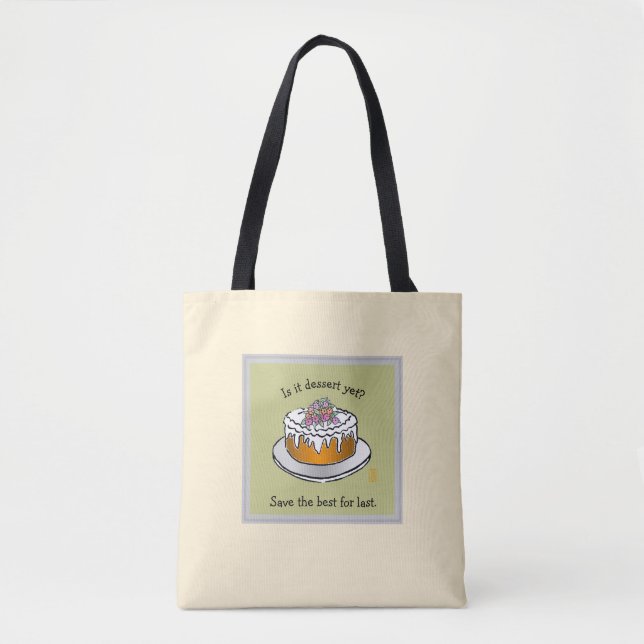 Dessert Cake Sturdy Brushed Polyester Shoulder Tasche (Vorderseite)